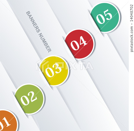 Design template numbered banners. Design template numbered banners. 14048702