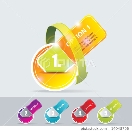 Design template numbered banners. 14048706
