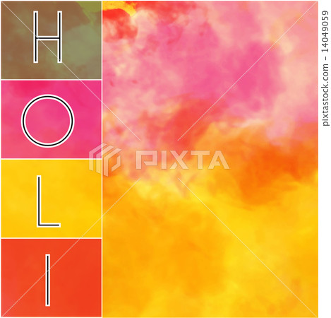 happy holi text with colorful background 14049059