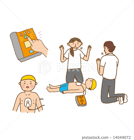 Women's Children's AED Illustration 14049072