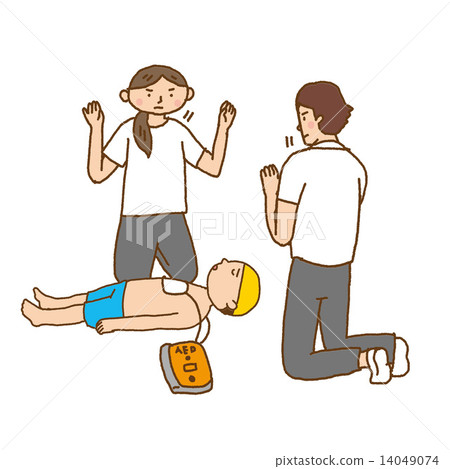 Women's Children's AED Illustration 14049074