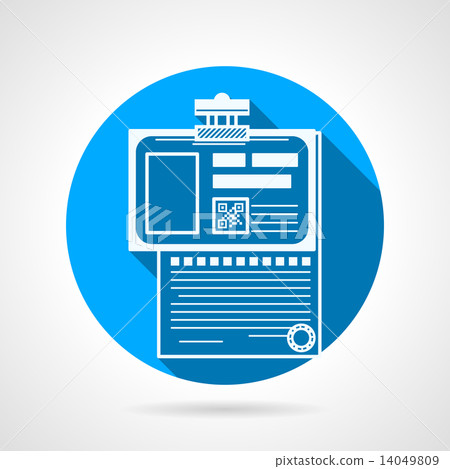 Round vector icon for medical paper 14049809