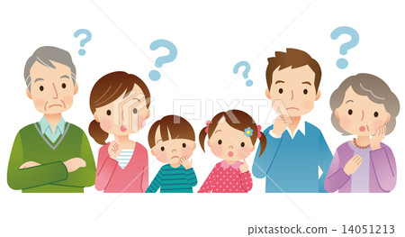 問題3代家庭6人上半身 問題3代家庭6人上半身 14051213