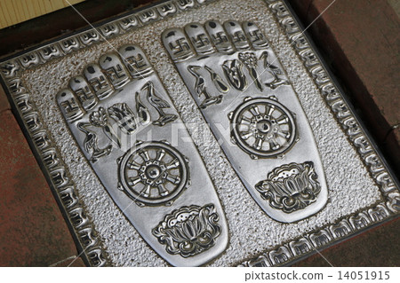 Buddha foot stone of Daisho-in Temple in Miyajima-cho, Hatsukaichi City, Hiroshima Prefecture 14051915