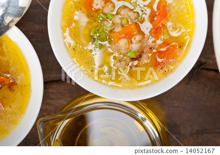 Syrian barley broth soup Aleppo style Syrian barley broth soup Aleppo style 14052167