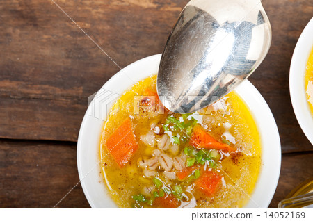 Syrian barley broth soup Aleppo style Syrian barley broth soup Aleppo style 14052169