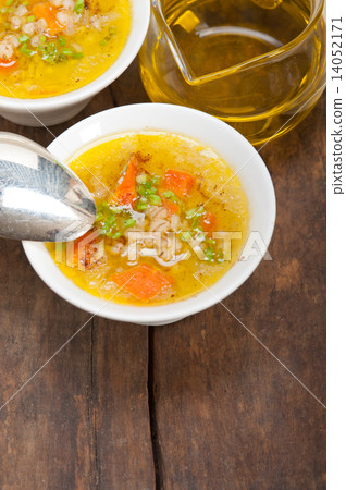 Syrian barley broth soup Aleppo style Syrian barley broth soup Aleppo style 14052171