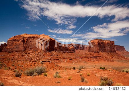 Peaks of rock formations in the Navajo Park of Monument Valley Utah Peaks of rock formations in the Navajo Park of Monument Valley Utah 14052482