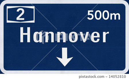 Hannover Germany Highway Road Sign 14052810