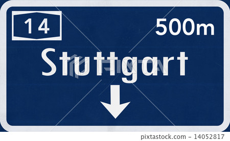 Stuttgart Germany Highway Road Sign 14052817