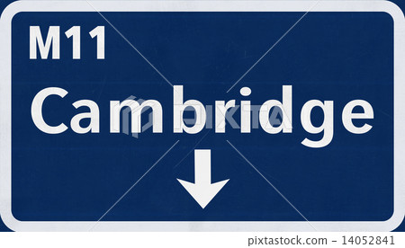 Cambridge United Kingdom Highway Road Sign 14052841