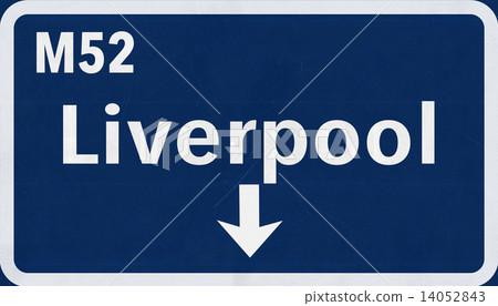Liverpool United Kingdom Highway Road Sign 14052843