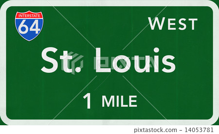 Saint Louis USA Interstate Highway Sign Saint Louis USA Interstate Highway Sign 14053781