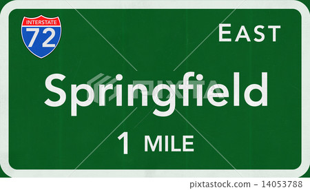 Springfield USA Interstate Highway Sign 14053788