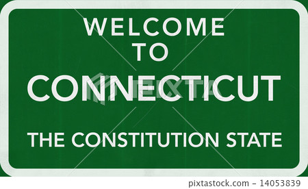 Connecticut USA State Welcome to Highway Road...-插圖素材 [14053839] - PIXTA圖庫