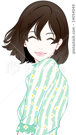 女春天的衣服微笑 14054049