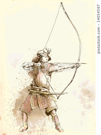 kyudo - an hand drawn vector 14054597
