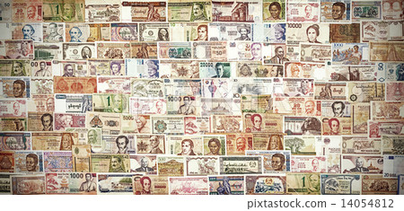 Retro filtered banknotes from all over the world. 14054812