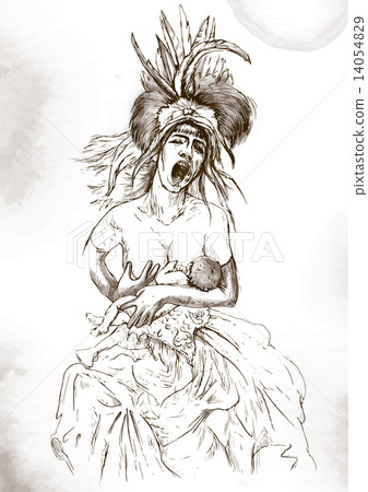 Madonna and Child. Hand drawn vector Madonna and Child. Hand drawn vector 14054829