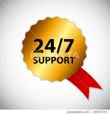 Vector 24-7 SUPPORT Sign, Label Template 14055353