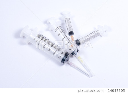 medical ampoules and syringe 14057305