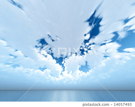 Wind and clouds with the sea 14057493