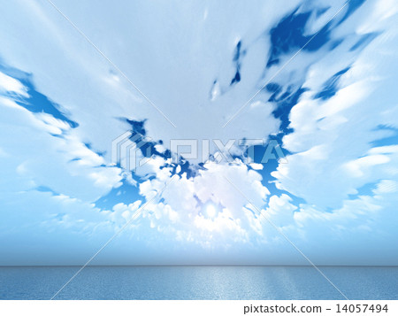 Wind and clouds with the sea 14057494