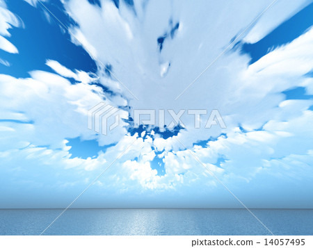 Wind and clouds with the sea 14057495