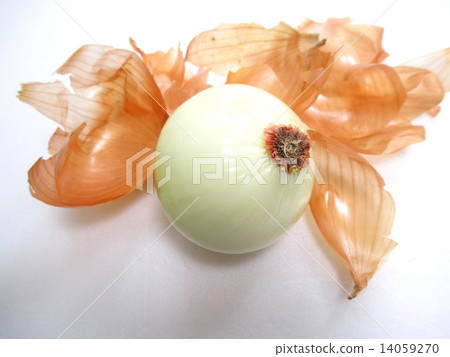 Preparing a dish Peel the onions 14059270