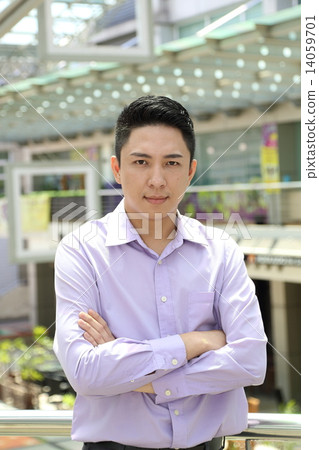 Man business executive outdoor pose Man business executive outdoor pose 14059701
