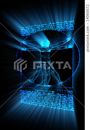 Vitruvian Man in neon Vitruvian Man in neon 14060072