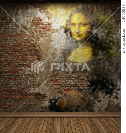 antique mona lisa fresco 14060088