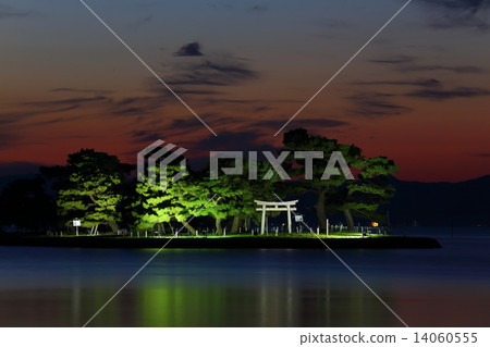 Shinji Lake At dusk of Shikigashima 14060555