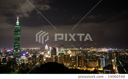 Taipei Night Cityscape 14060599