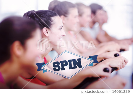 The word spin and fit young people working out at The word spin and fit young people working out at 14061229