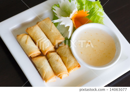 Fried Chinese Traditional Spring rolls food Fried Chinese Traditional Spring rolls food 14063077