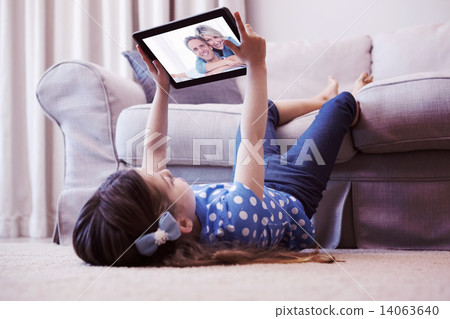 Composite image of couple smiling at the camera Composite image of couple smiling at the camera 14063640