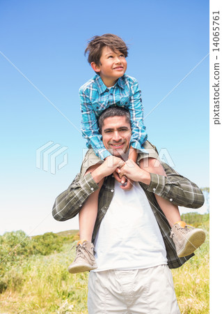 Father and son in the countryside Father and son in the countryside 14065761