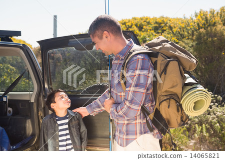 Father and son on a fishing trip 14065821