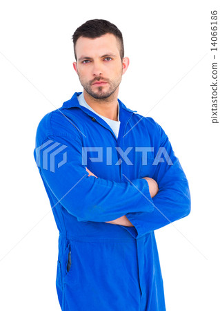 Mechanic standing arms crossed 14066186