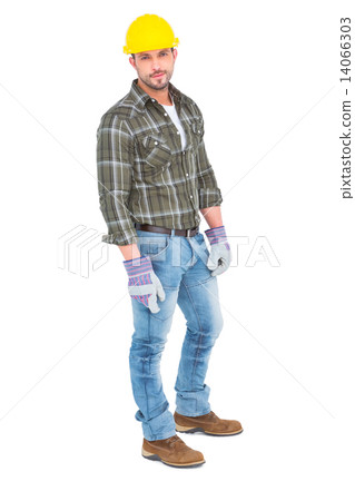 Full length portrait of confident handyman Full length portrait of confident handyman 14066303