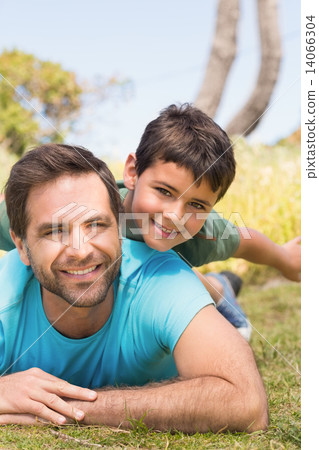 Father and son in the countryside Father and son in the countryside 14066304