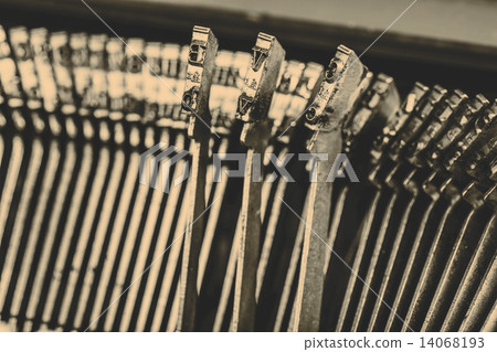 closeup of old typewriter letters closeup of old typewriter letters 14068193