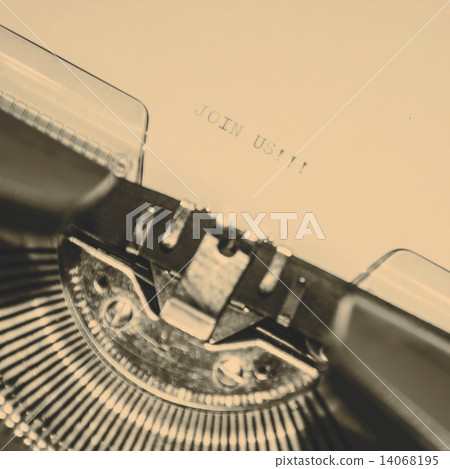 old typewriter with text join us old typewriter with text join us 14068195