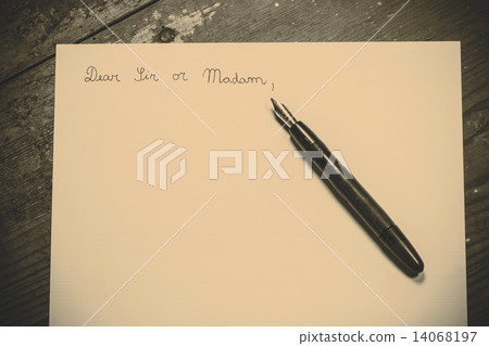 Old fashioned letter Old fashioned letter 14068197