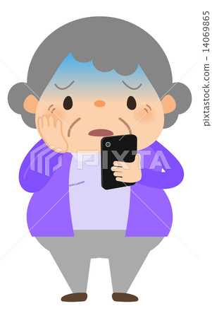 Grandma with a smartphone 14069865