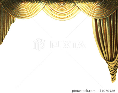 velvet curtain opening scene 14070586