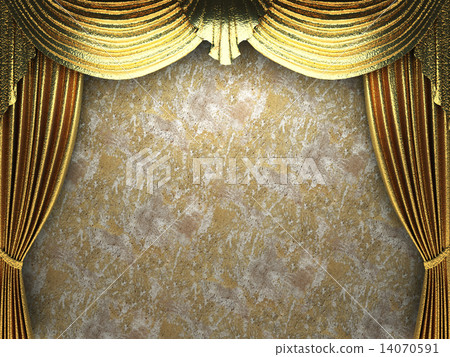 velvet curtain opening scene 14070591