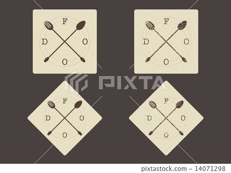 fork, spoon, sign - Stock Illustration [14071298] - PIXTA