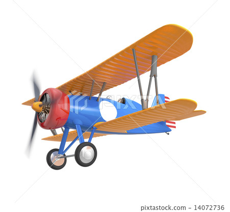 在天空的減速火箭的雙翼飛機飛行 14072736